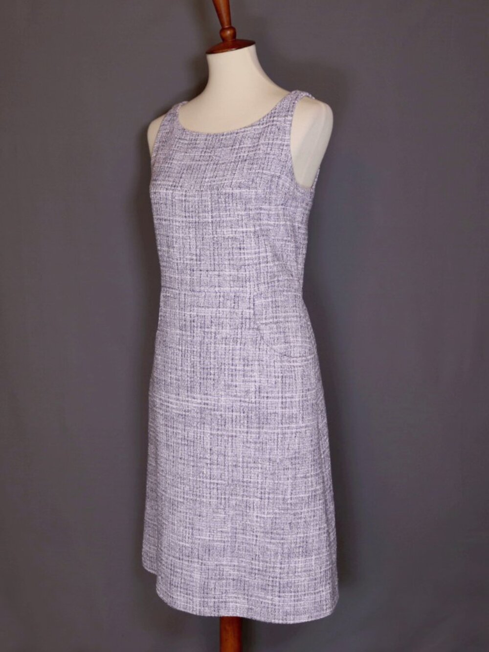 CHANEL Size 40 Lilac Purple White Dress Knee Length - Picture 4 of 15